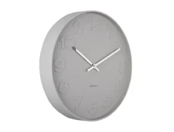 Wall clock Mr. Grey numbers, warm grey