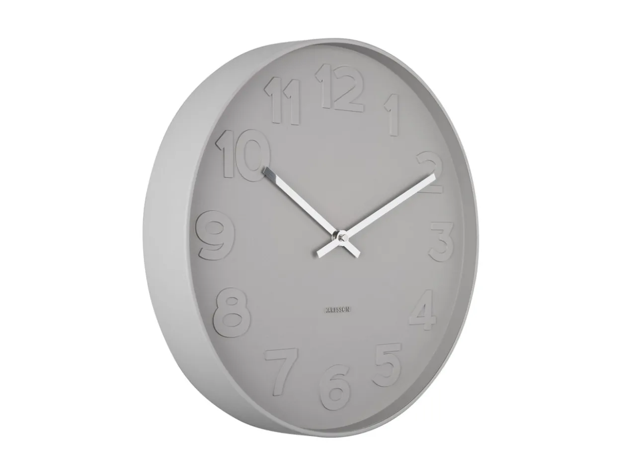 Wall clock Mr. Grey numbers, warm grey
