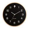Wall clock Natural Cuckoo birch wood black
