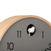 Wall clock Natural Cuckoo birch wood mouse grey