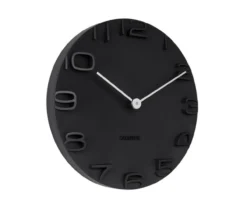 Wall clock On The Edge black w. chrome hands