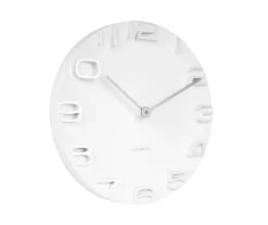 Wall clock On The Edge white w. chrome hands