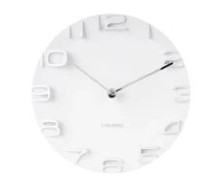 Wall clock On The Edge white w. chrome hands