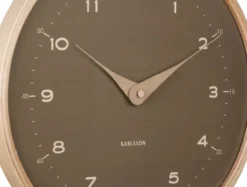 Wall clock Osado Dome wood moss green