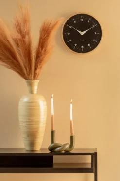 Wall clock Osado Dome wood moss green