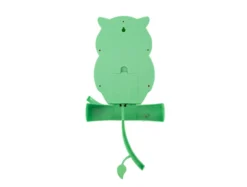 Wall clock Owl pendulum ABS bright green