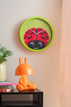 Wall clock Peekaboo Goldfish light blue