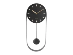 Wall clock Pendulum Charm steel black