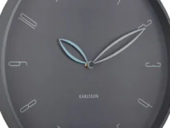 Wall clock Petals dark grey