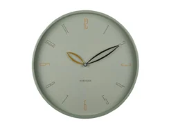 Wall clock Petals grayed jade