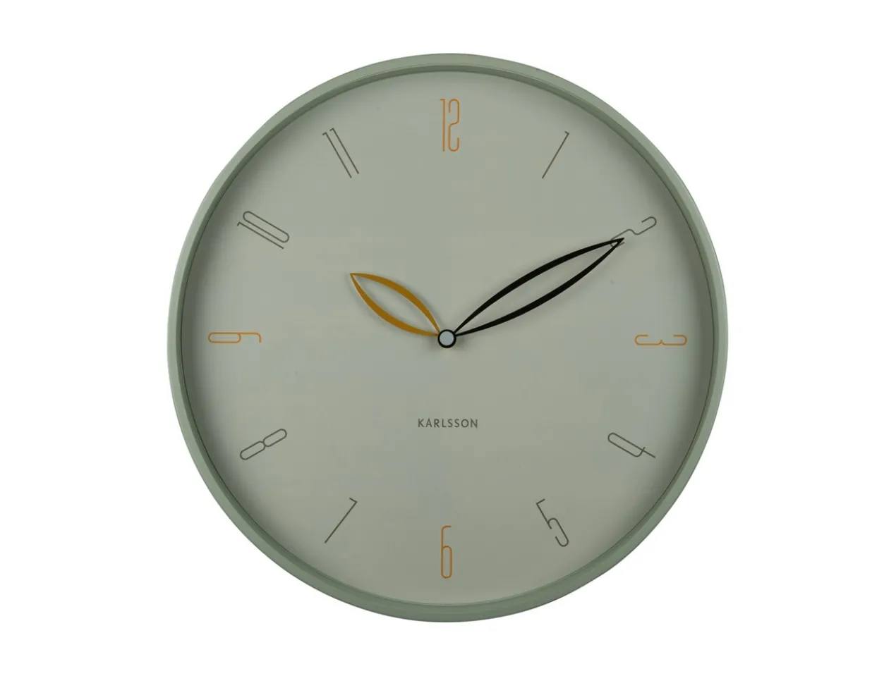 Wall clock Petals grayed jade