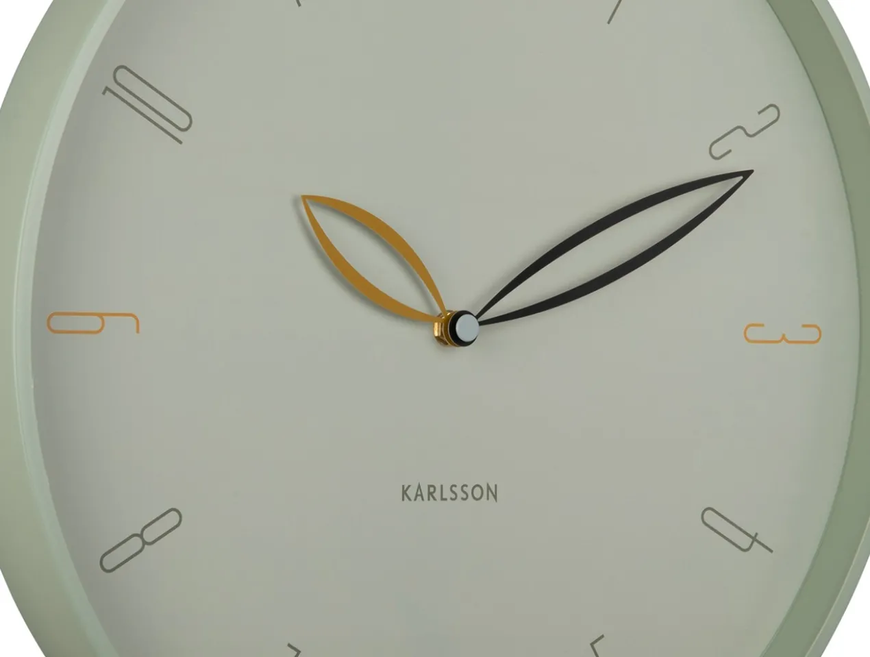 Wall clock Petals grayed jade