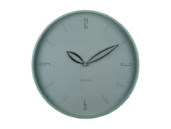 Wall clock Petals misty blue