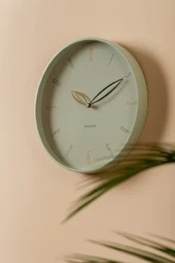 Wall clock Petals red ochre