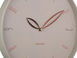 Wall clock Petals warm grey