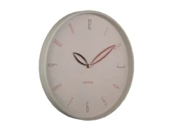 Wall clock Petals warm grey