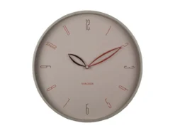 Wall clock Petals warm grey