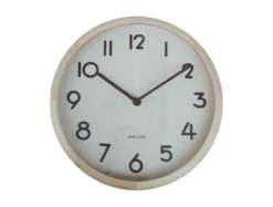 Wall clock Pure Bold light wood