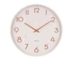 Wall clock Pure large basswood white