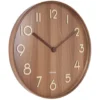 Wall clock Pure large dark basswood