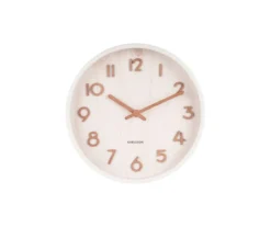 Wall clock Pure small basswood white