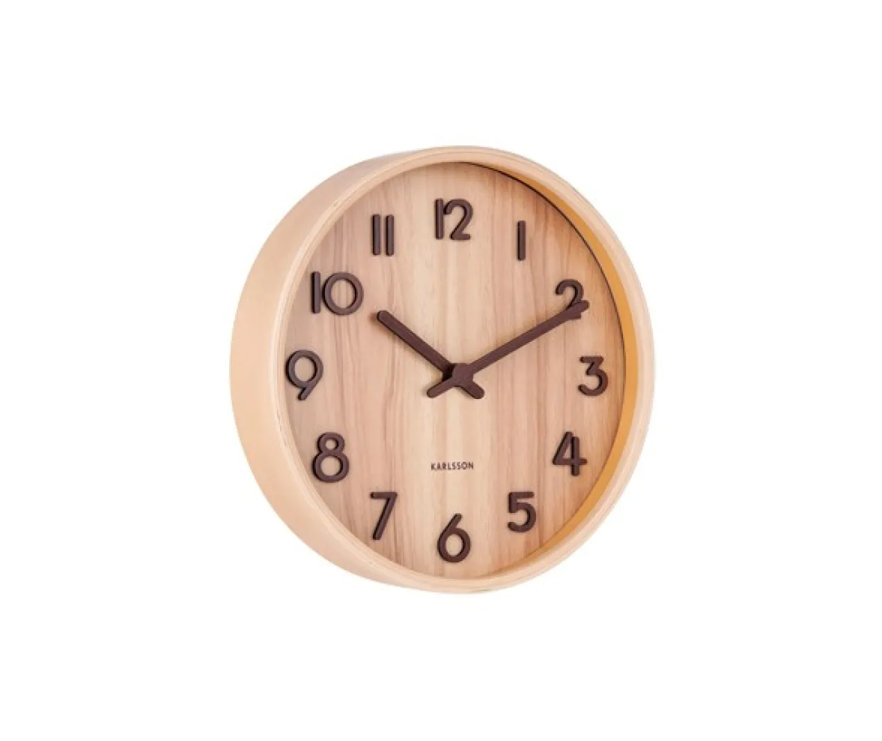 Wall clock Pure small light basswood