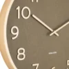 Wall clock Pure wood grain medium moss green