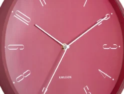Wall clock Regal Numbers blush red