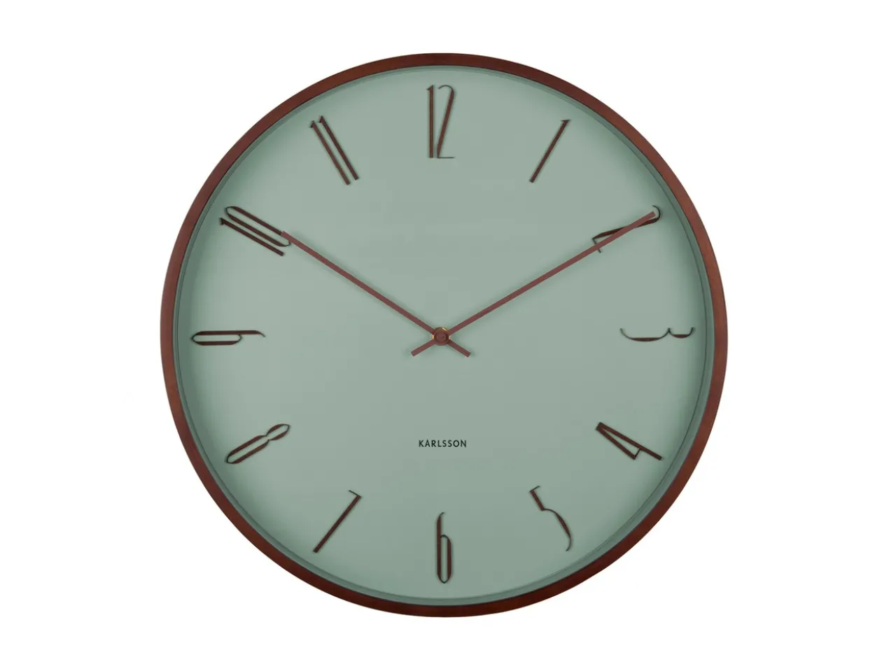 Wall clock Scandia grayed jade