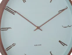 Wall clock Scandia misty blue