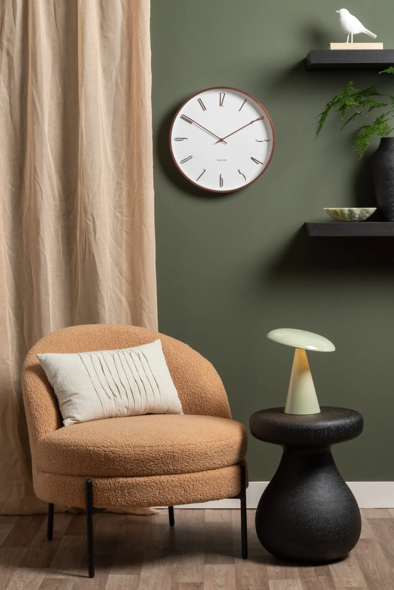 Wall clock Scandia white