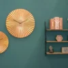Wall clock Sensu steel gold