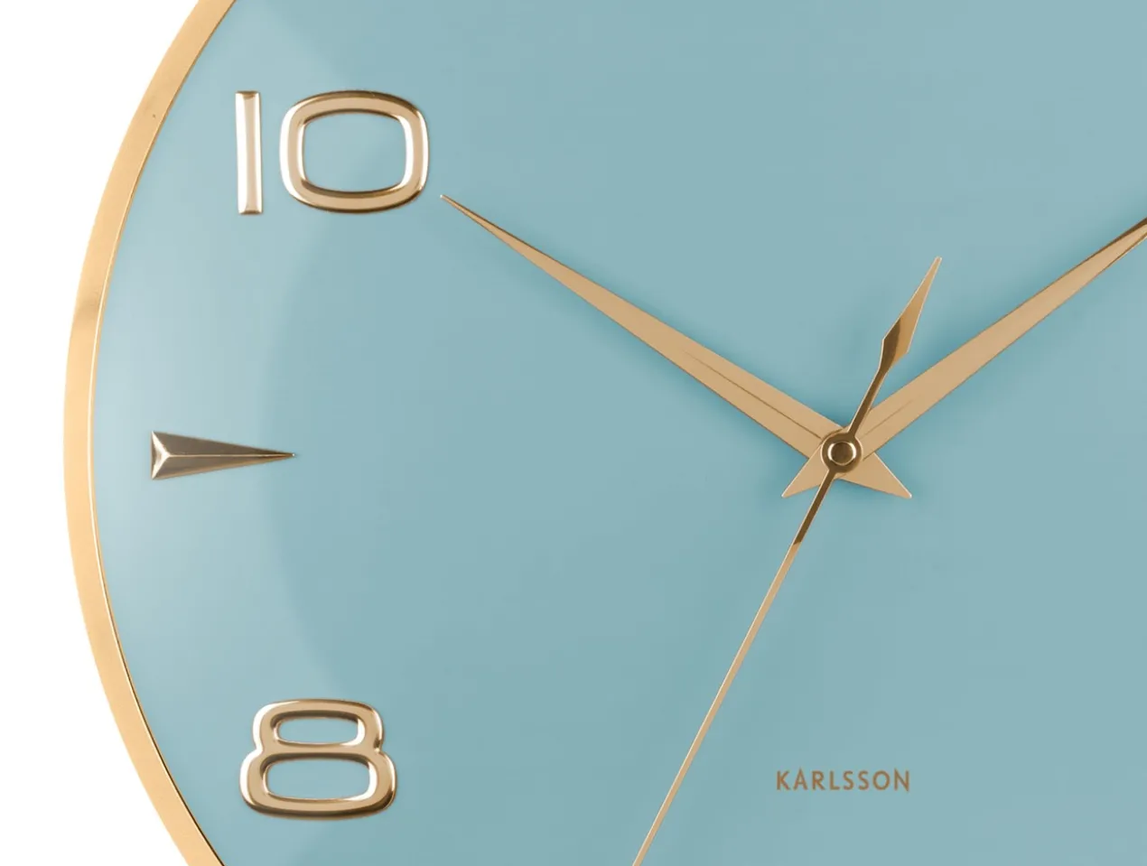 Wall clock Sienna Glow misty blue