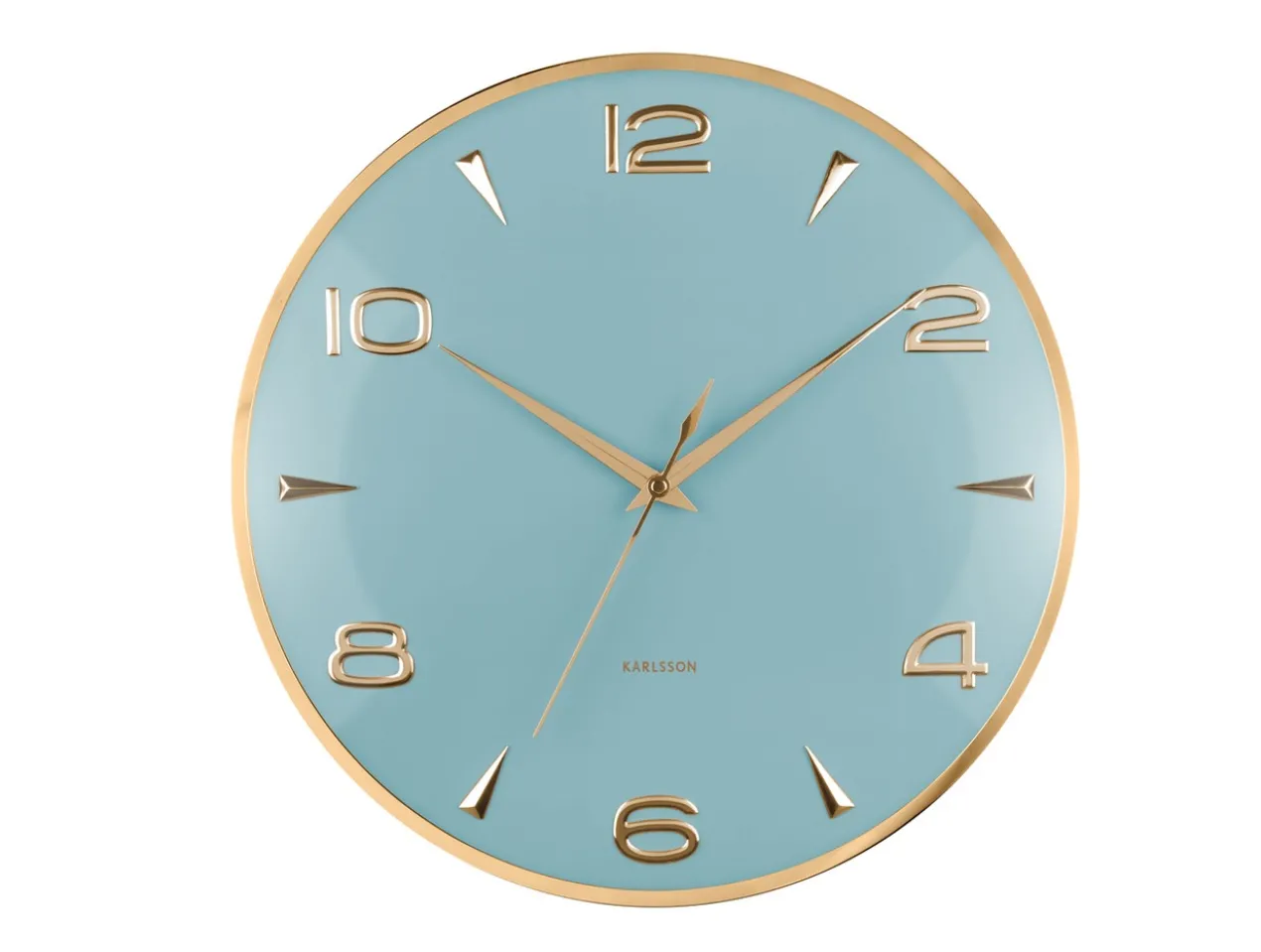 Wall clock Sienna Glow misty blue