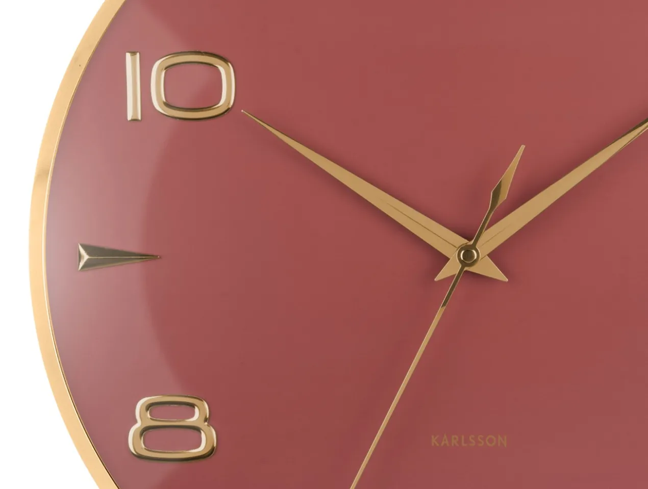 Wall clock Sienna Glow red ochre