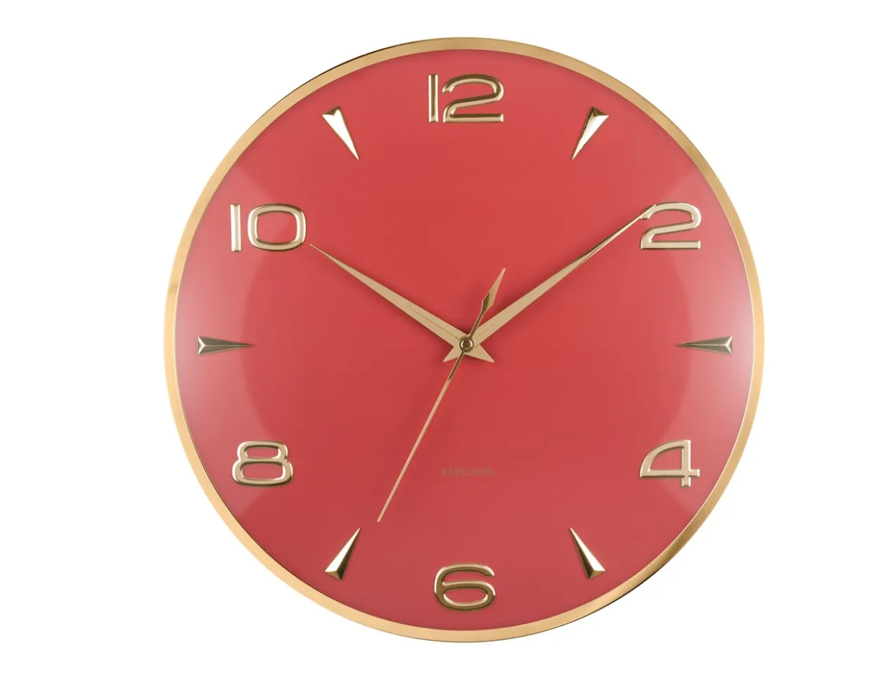 Wall clock Sienna Glow red ochre