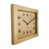 Wall clock Sole squared frame light basswood