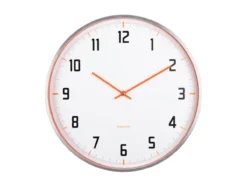 Wall clock Sporty bright orange