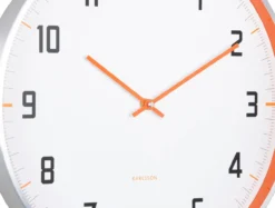 Wall clock Sporty bright orange