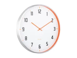 Wall clock Sporty bright orange
