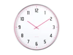 Wall clock Sporty bright pink
