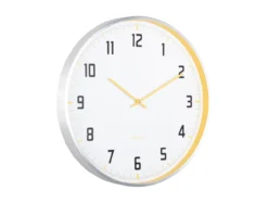 Wall clock Sporty bright yellow