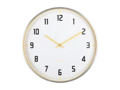 Wall clock Sporty bright yellow