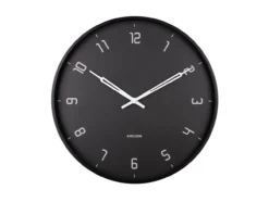 Wall clock Stark iron matt black