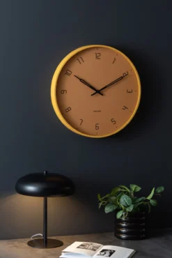 Wall clock Stark iron matt honey yellow