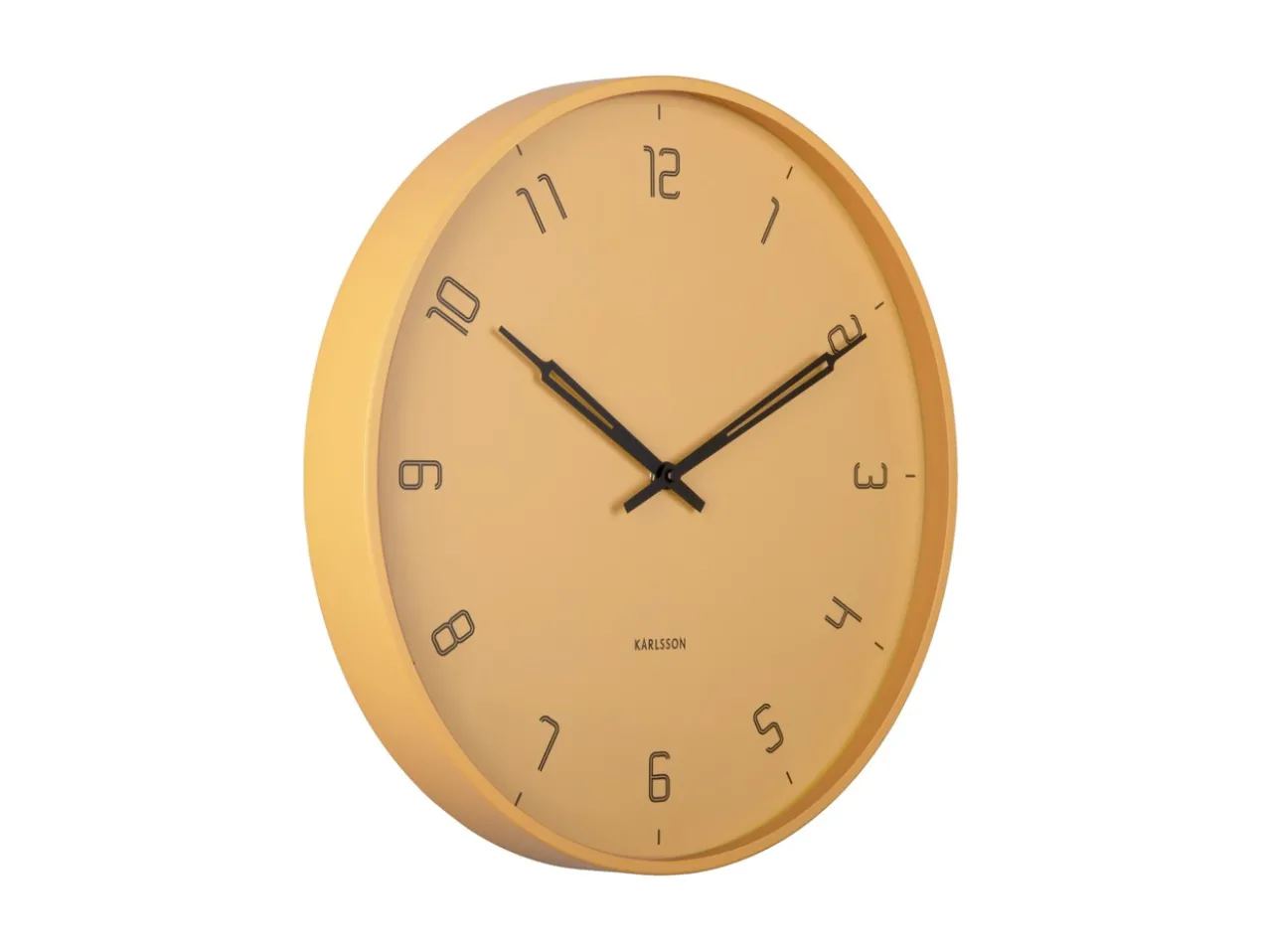 Wall clock Stark iron matt honey yellow