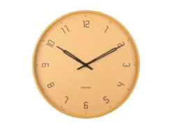 Wall clock Stark iron matt honey yellow
