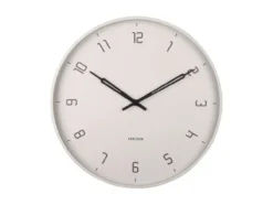 Wall clock Stark iron matt warm grey