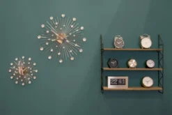 Wall clock Sunburst crystal large