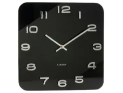 Wall clock Vintage black glass
